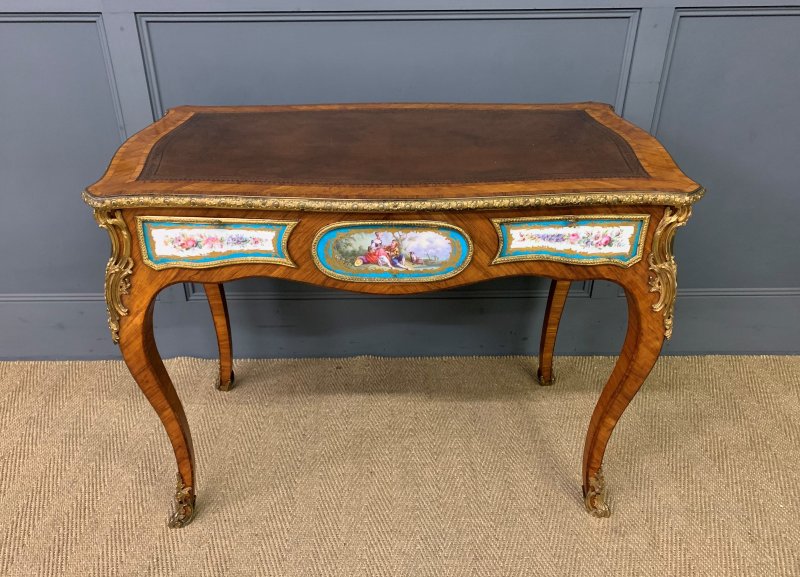 French Tulip Wood Bureau Plat - Image 6